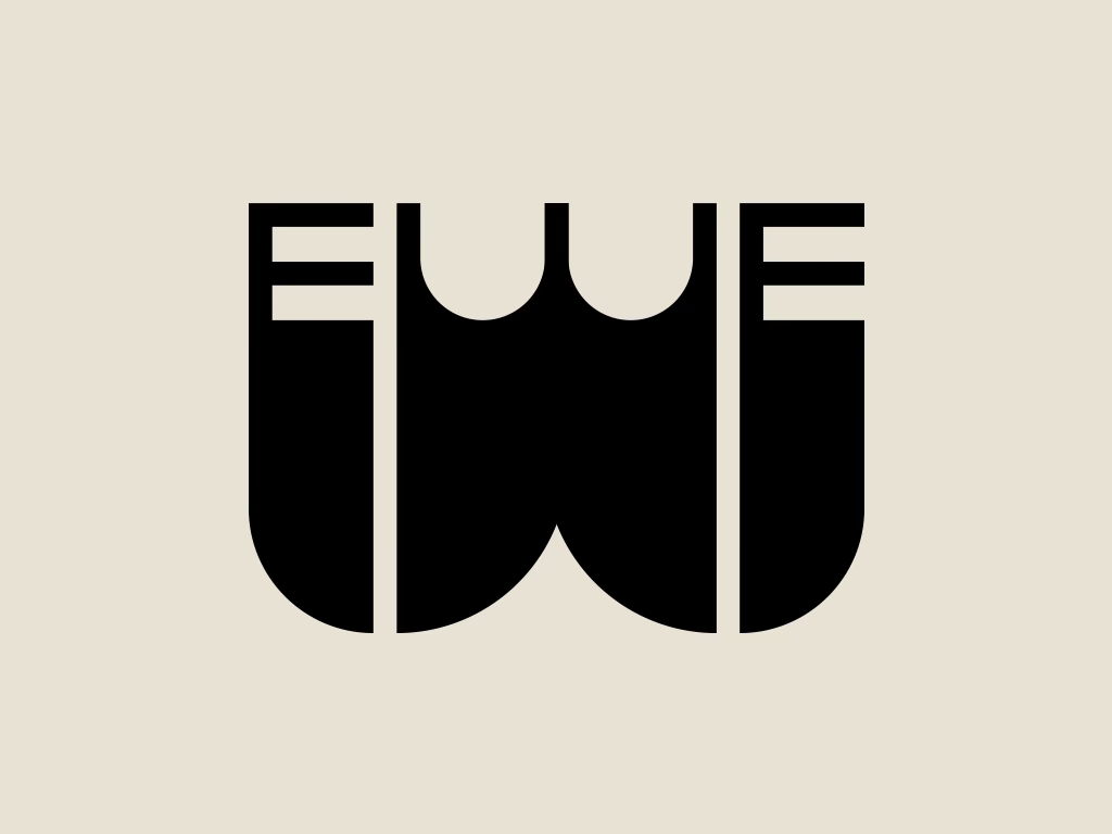 Ewe in black typography