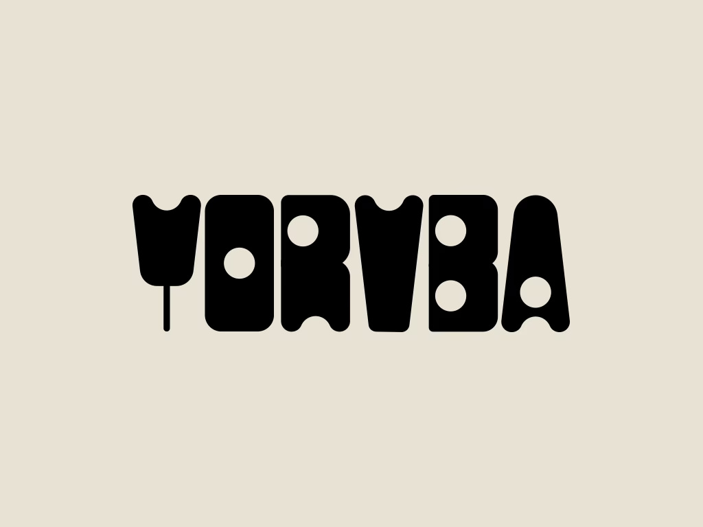 Yoruba black typography