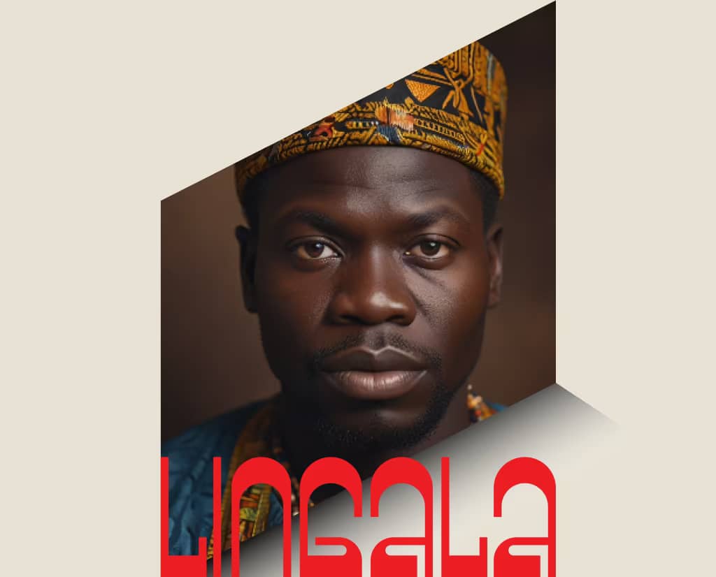 Typography inspired poster of the Lingala language