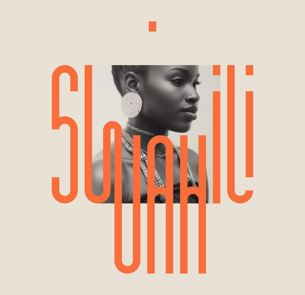 Swahili typography poster